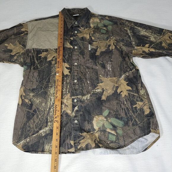 Vintage Columbia Size XL Shirt Mens Medium Brown Camo Shooting Vented Hunting - Picture 6 of 16